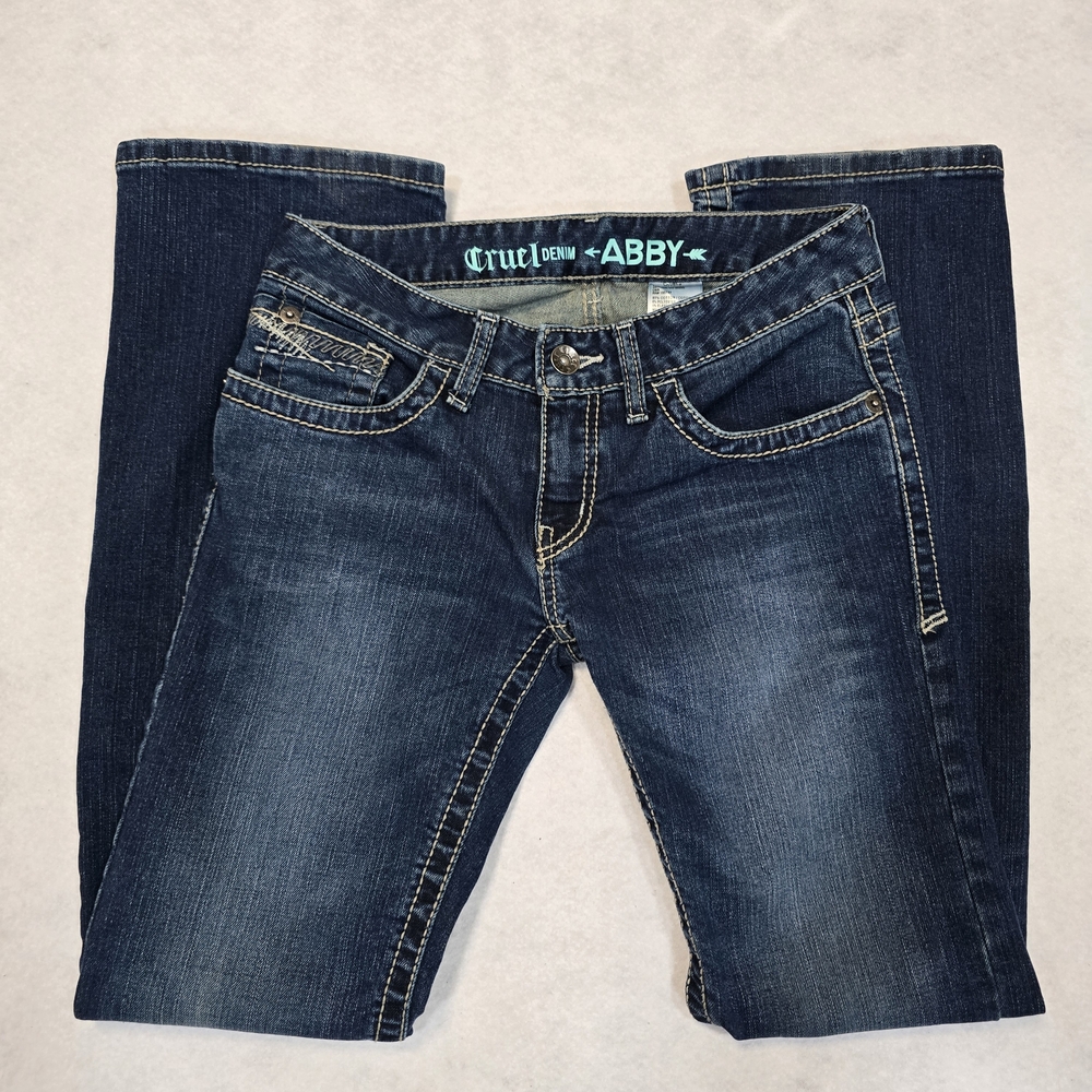 Cruel Denim Abby Jeans Womens 26/1 R Dark Wash Straight Leg Western CB12154071